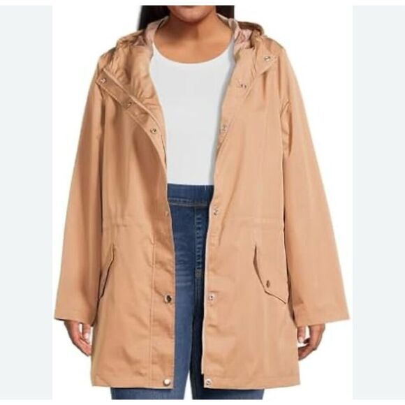 Time and Tru tan light weight rain jacket size small - Picture 1 of 9